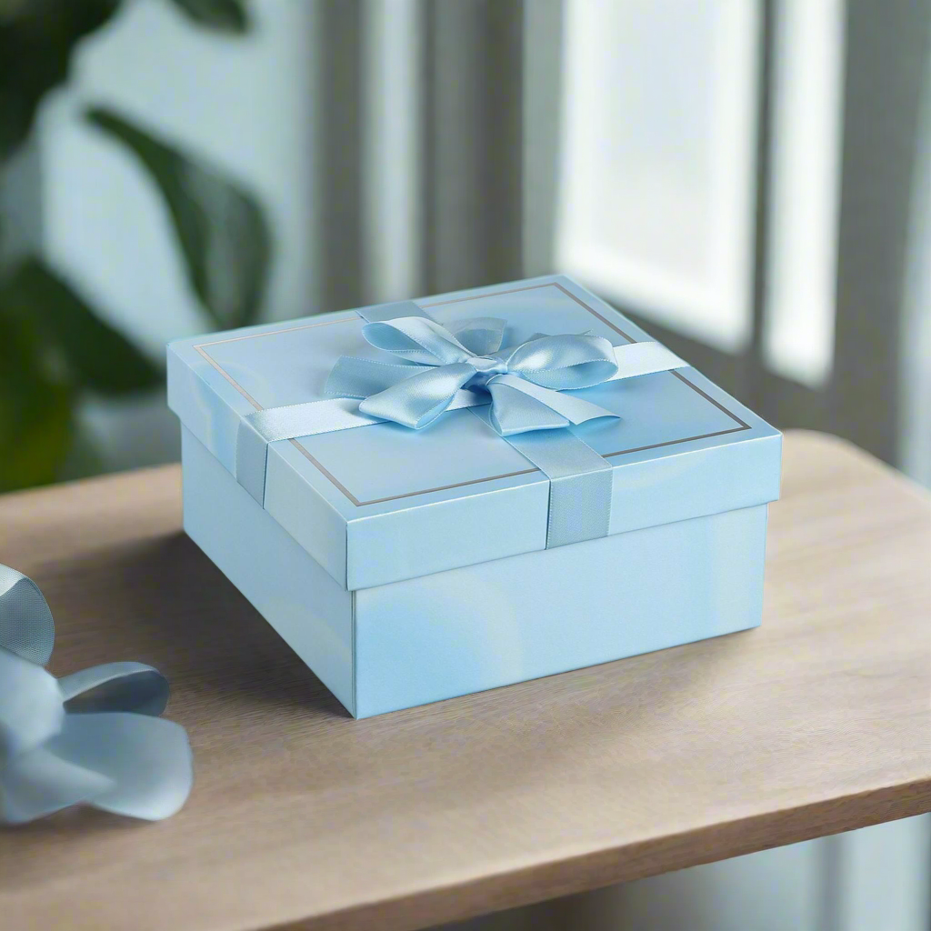 Bow Hamper Gift Box (Medium) - Sky Blue