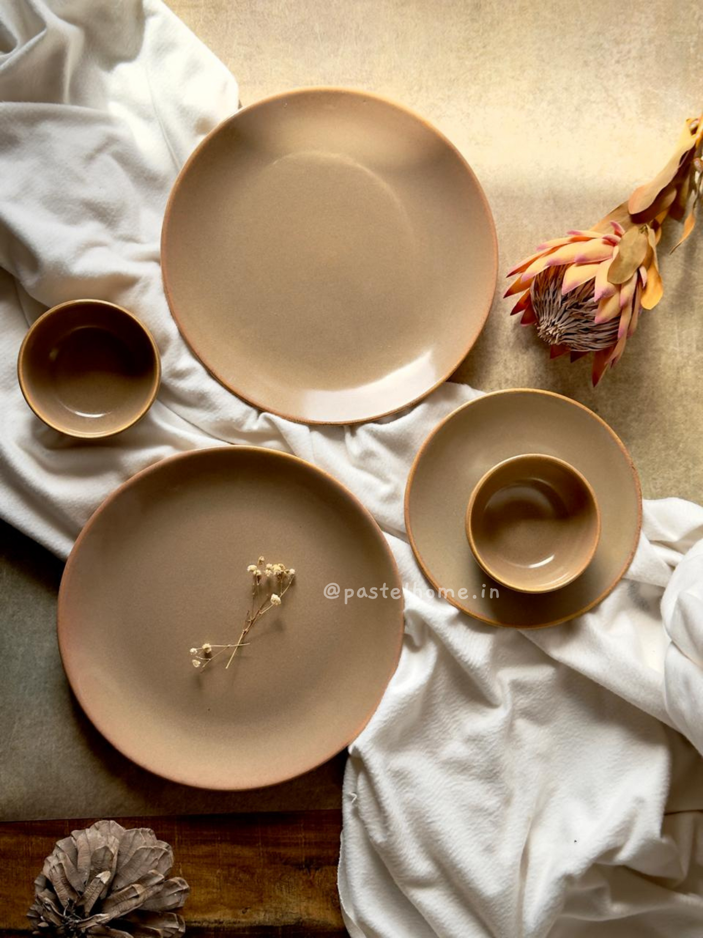 Dinner set - Dark Beige  (Set of 3)