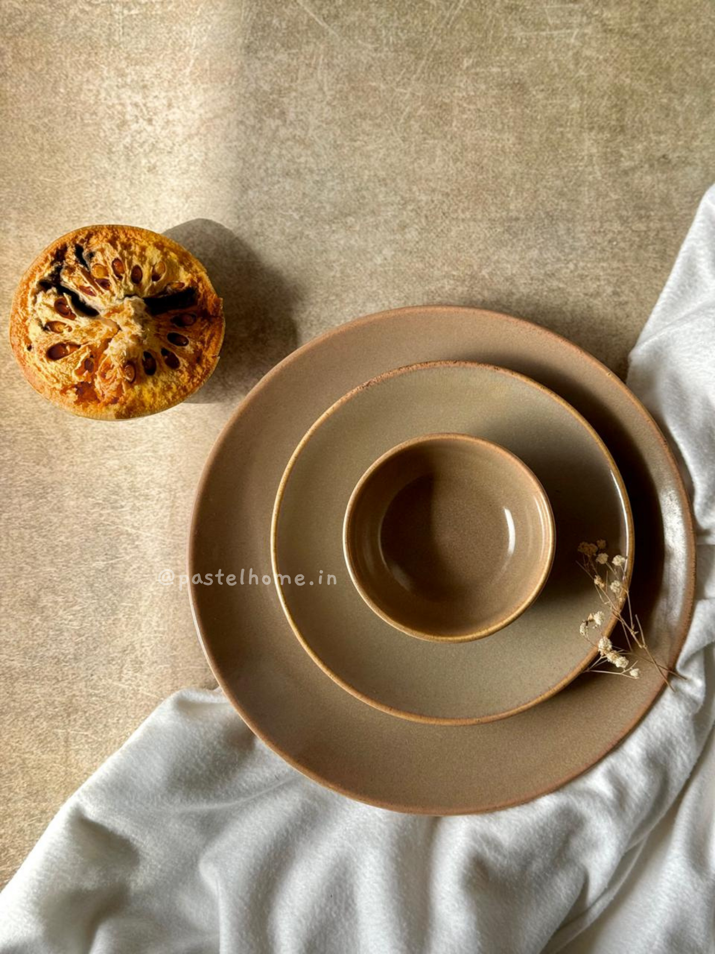 Dinner set - Dark Beige  (Set of 3)