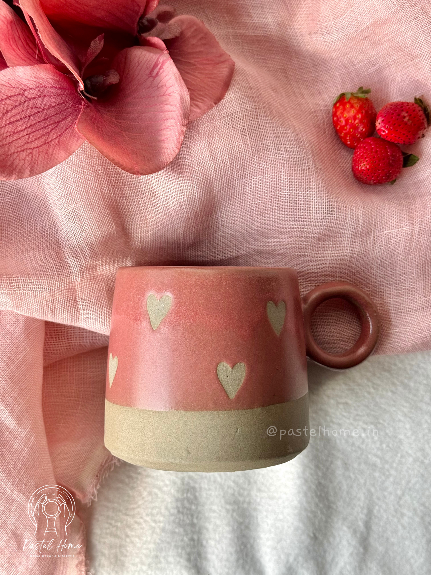 Blush Pink heart Mug 🤎