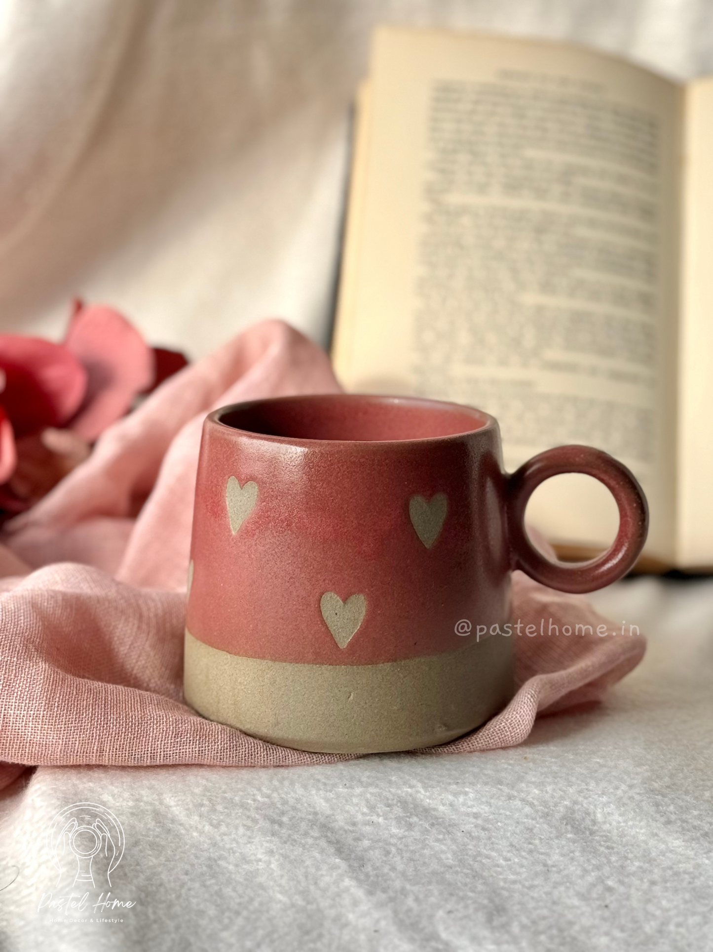 Blush Pink heart Mug 🤎