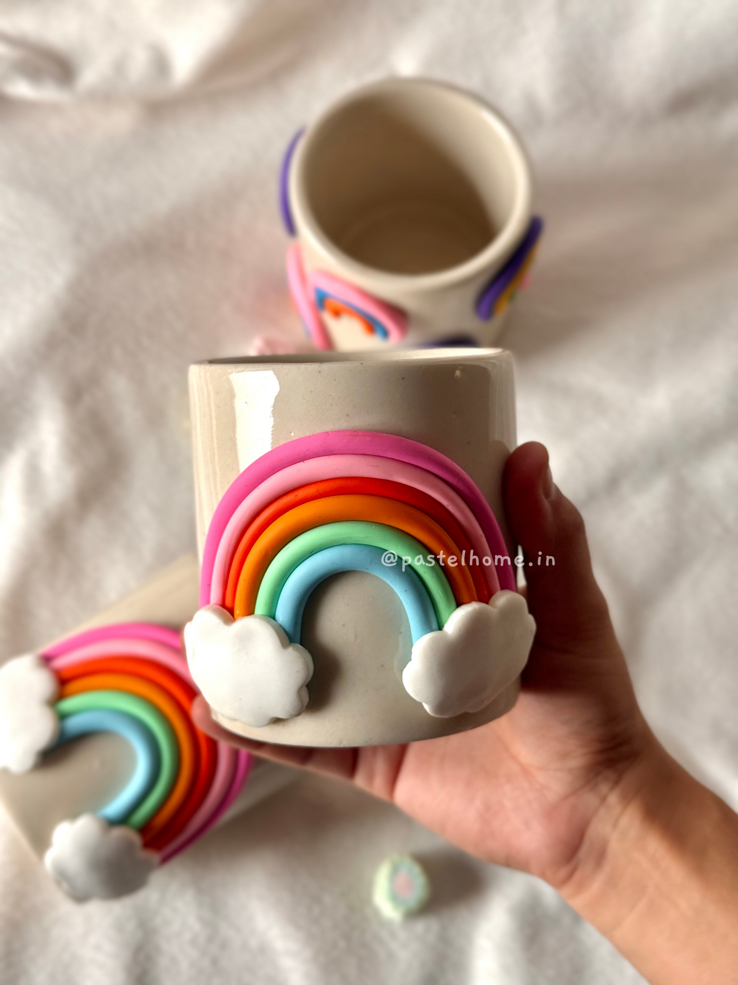 Full Rainbow Ceramic Planter