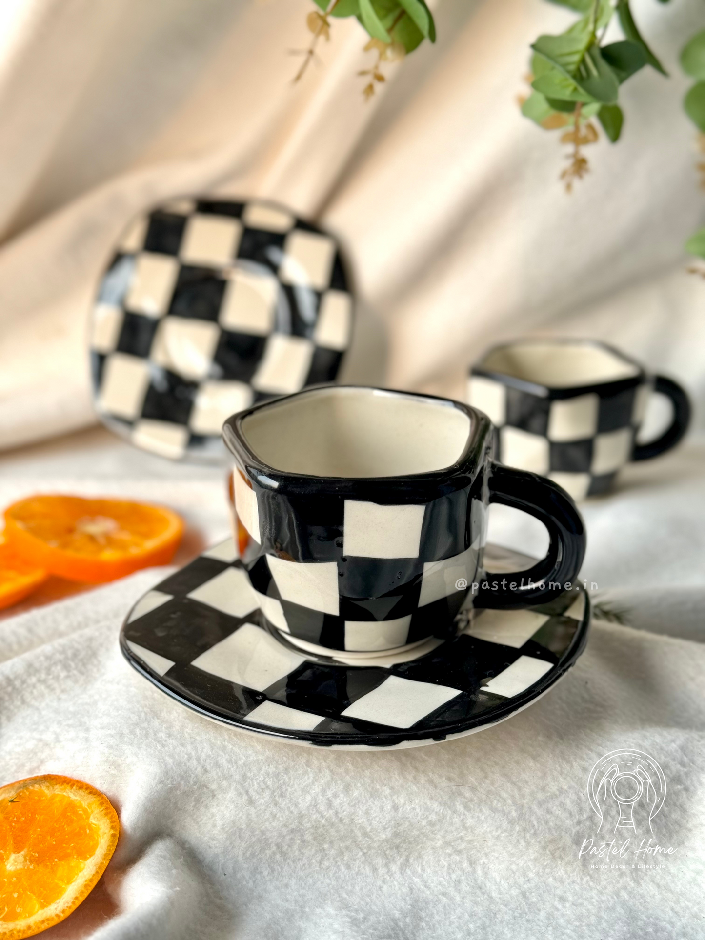 Chessboard Mug and saucer set