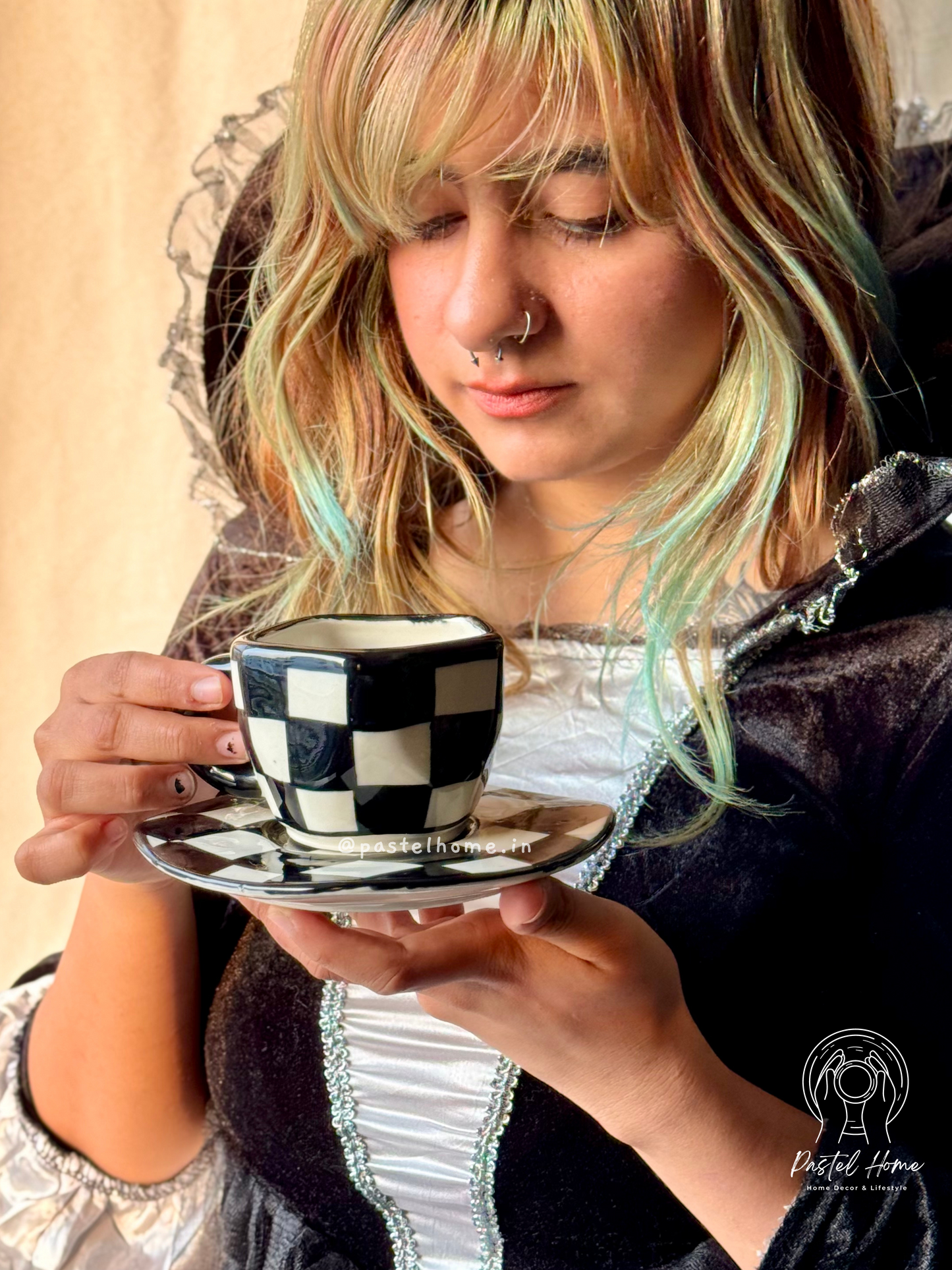 Chessboard Mug and saucer set