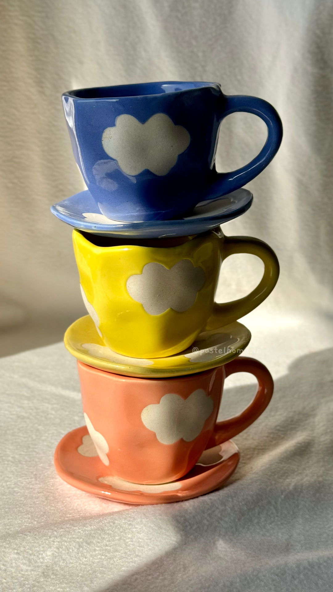 Candy Peach Cloud Mug and Plate (Set)