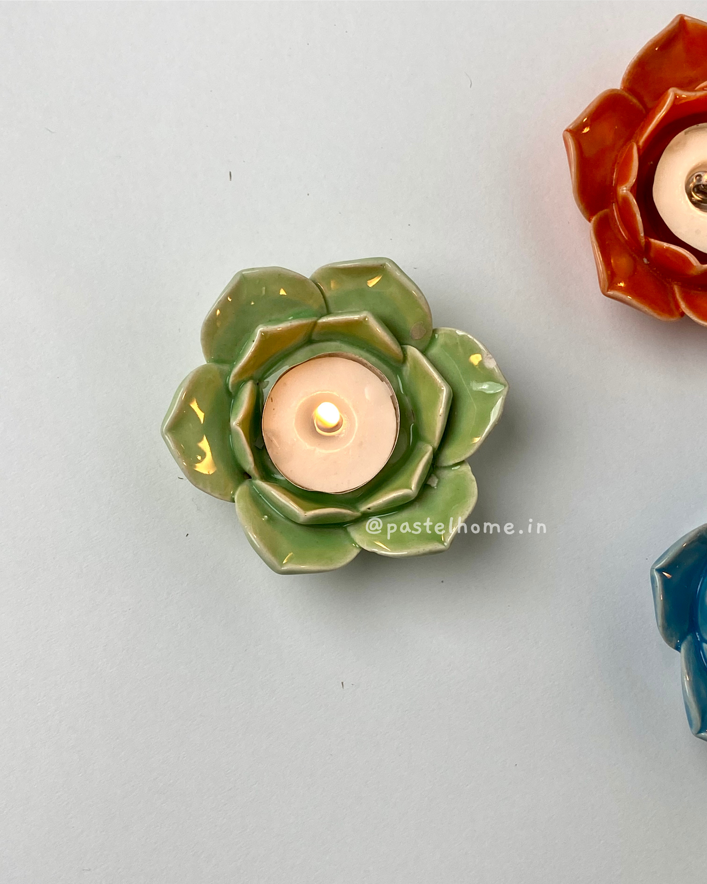 Open Lotus Diya/Deepak for Diwali