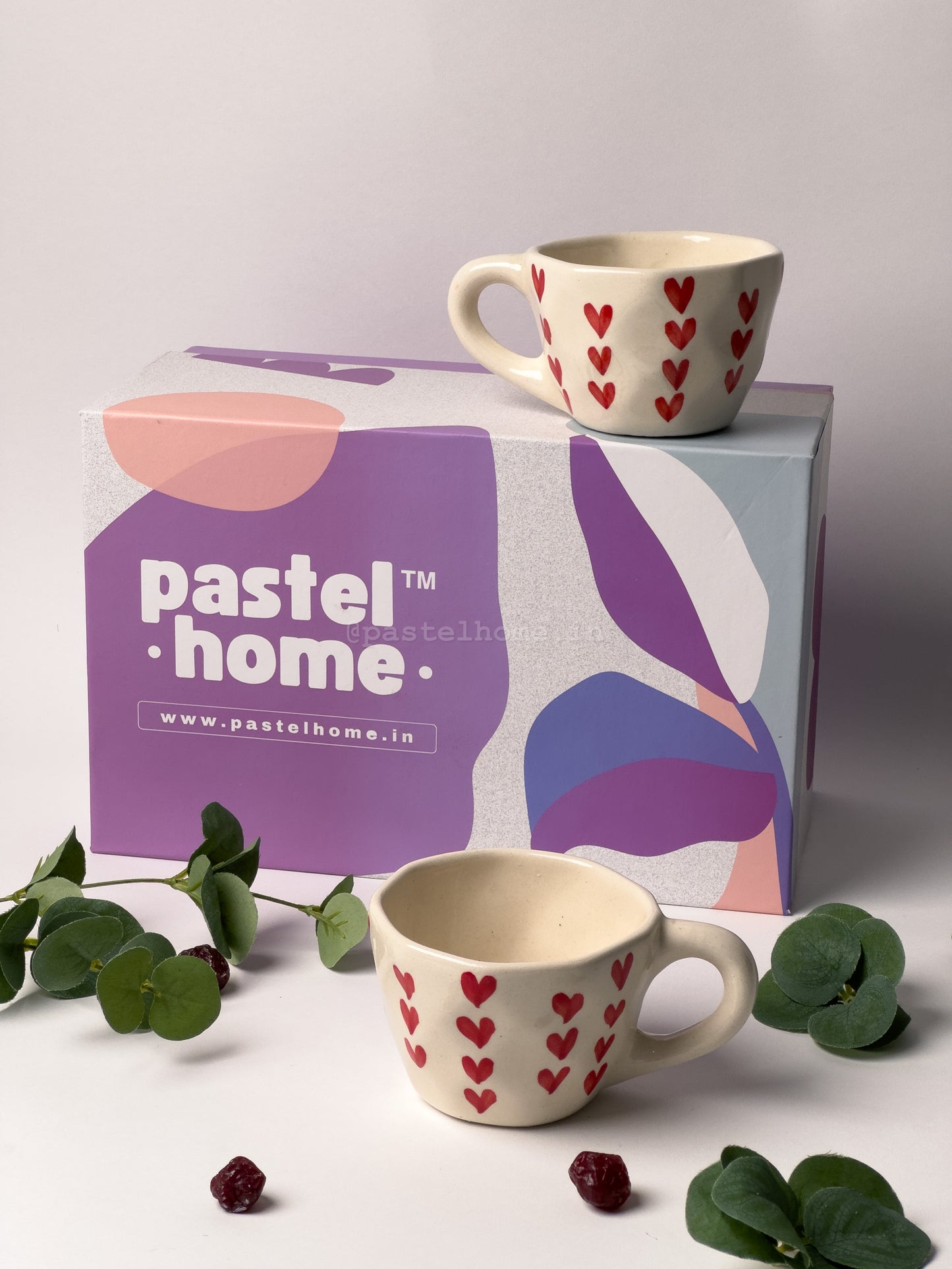 Pastel Home Gift Box - Heart Mug (Set of 2)