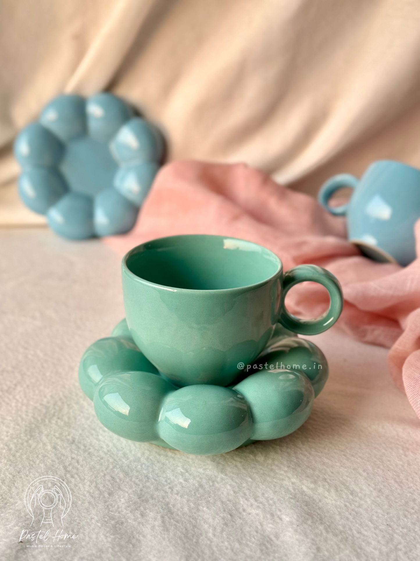 Pinterest Bubble Mug and Saucer set