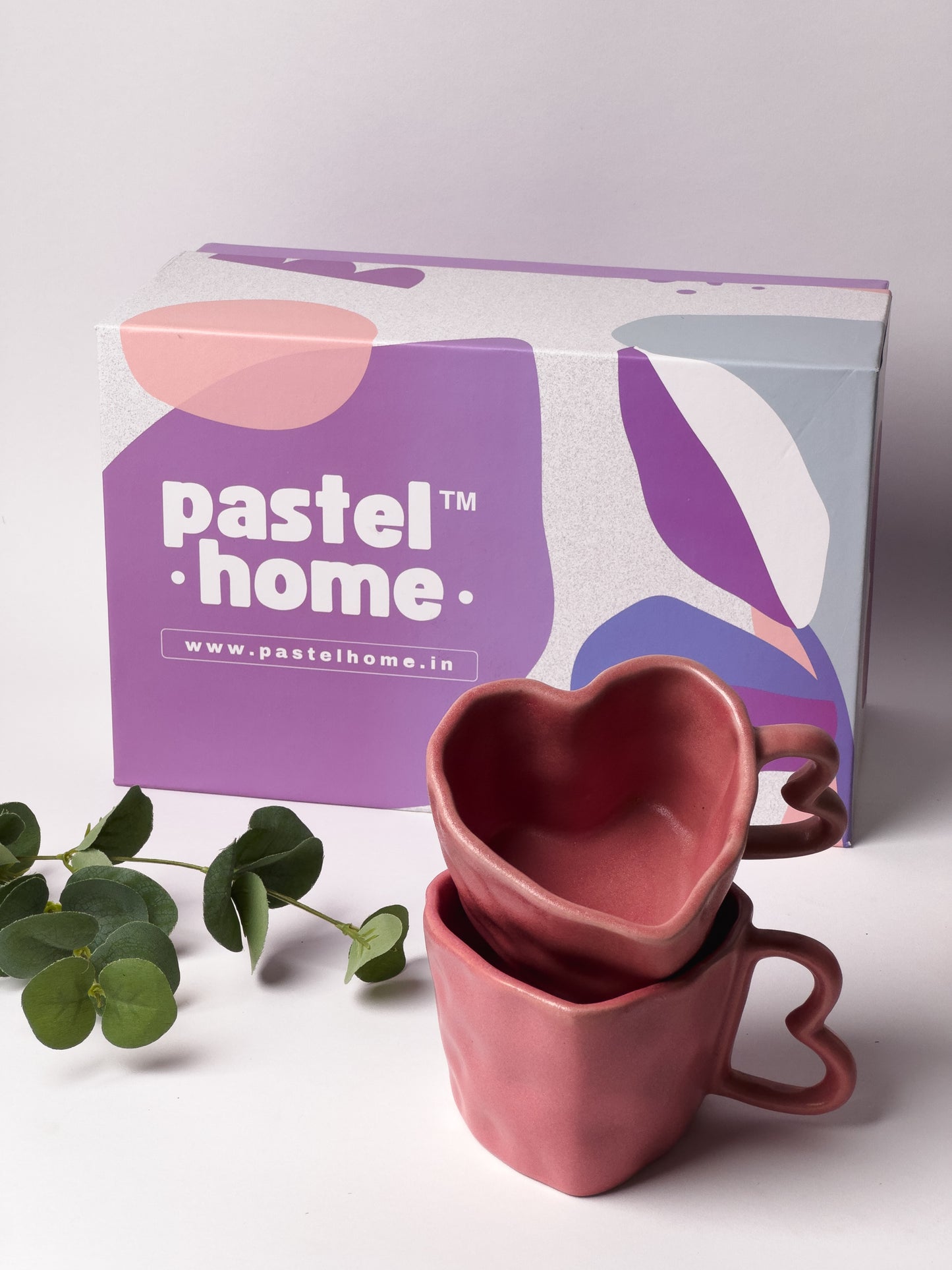 Pastel Home Gift Box - Heart Shaped Mug(Set of 2)