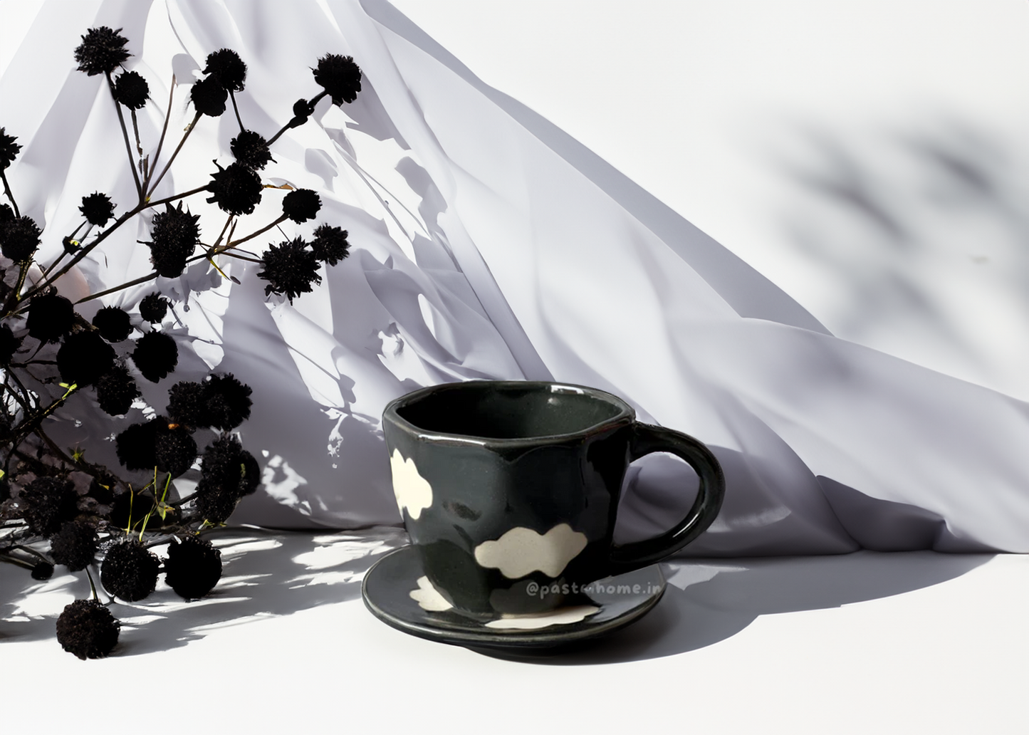 Candy Black Cloud Mug and Plate (Set)