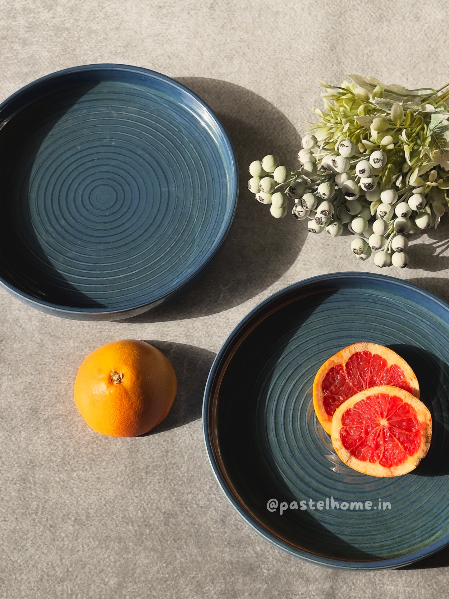 Blue Ceramic Meal Plate