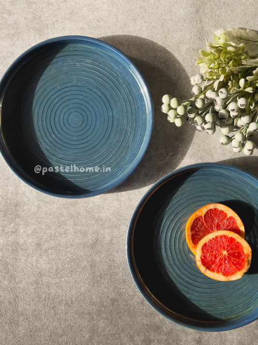 Blue Ceramic Meal Plate