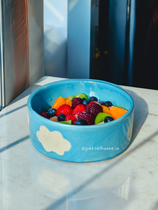 Pastel Blue Cloud Breakfast Bowl