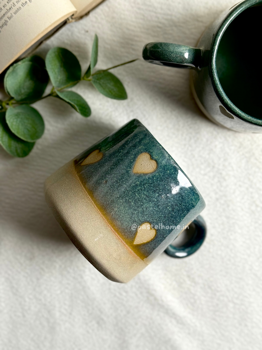 Blush Green heart Mug