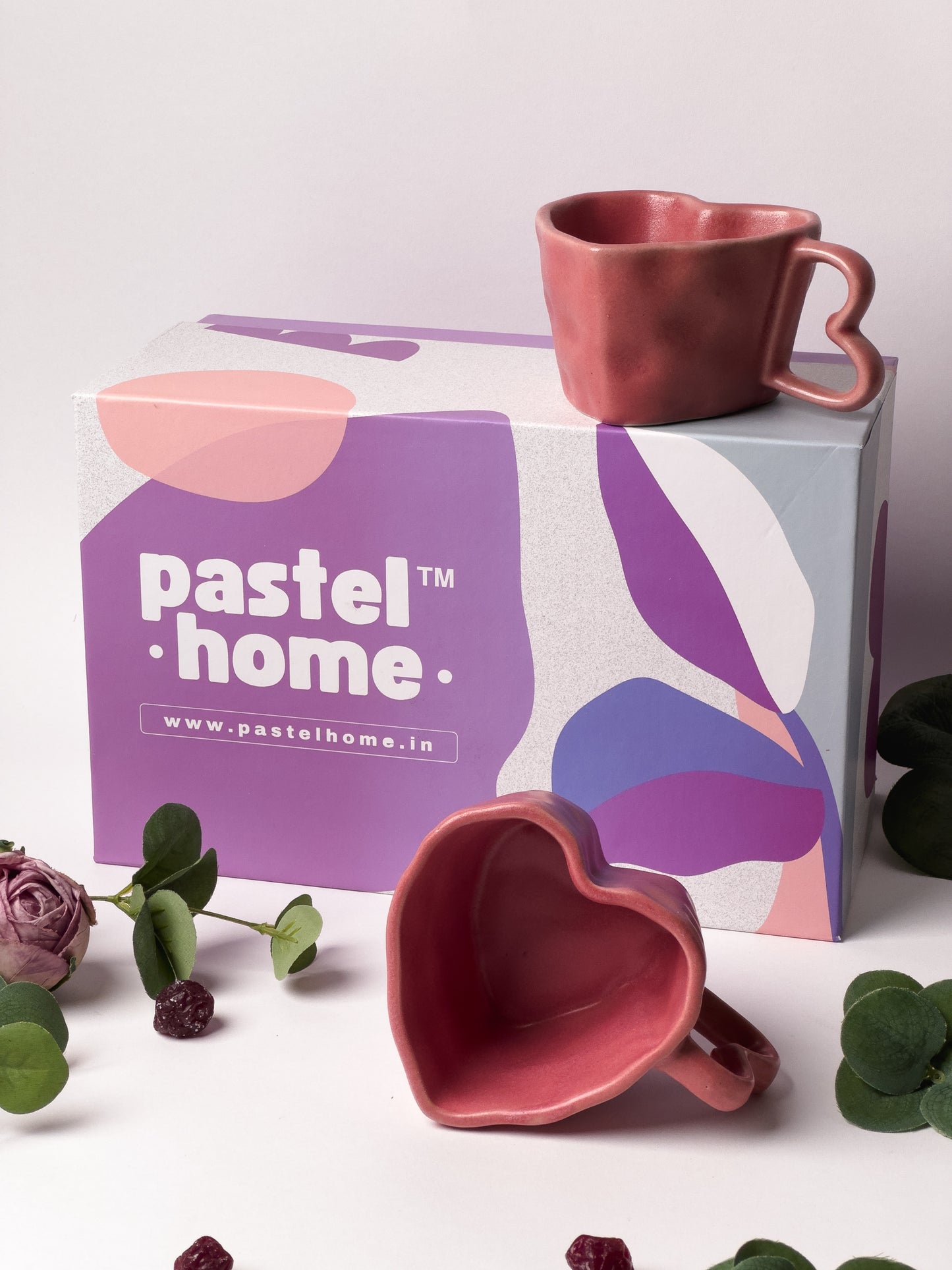 Pastel Home Gift Box - Heart Shaped Mug(Set of 2)