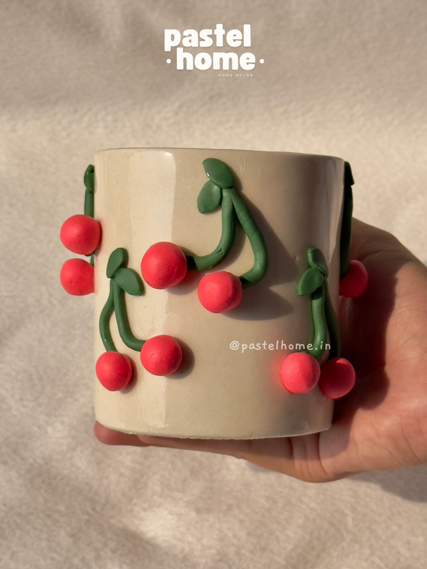 3D Cherry Ceramic Planter