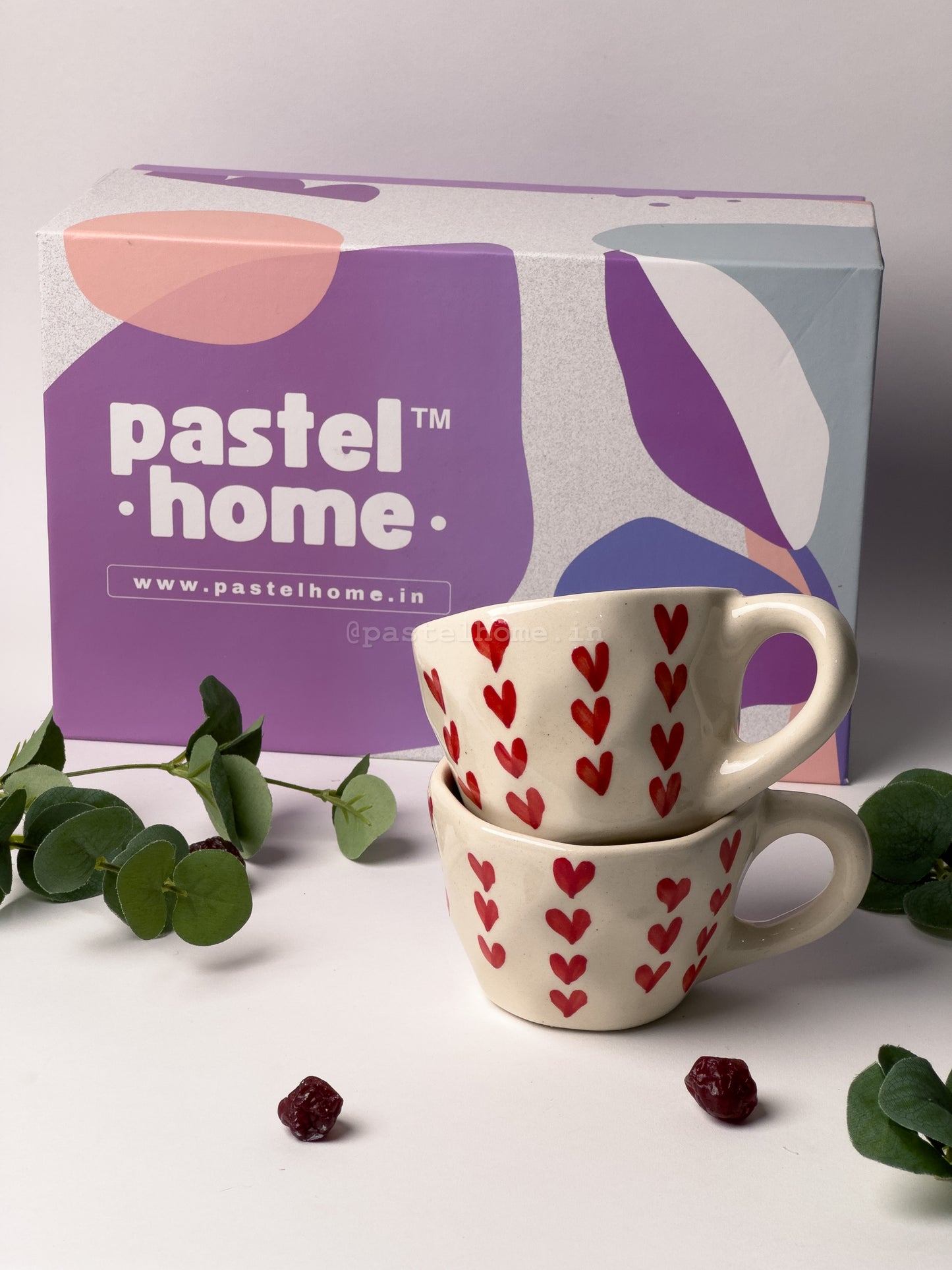 Pastel Home Gift Box - Heart Mug (Set of 2)