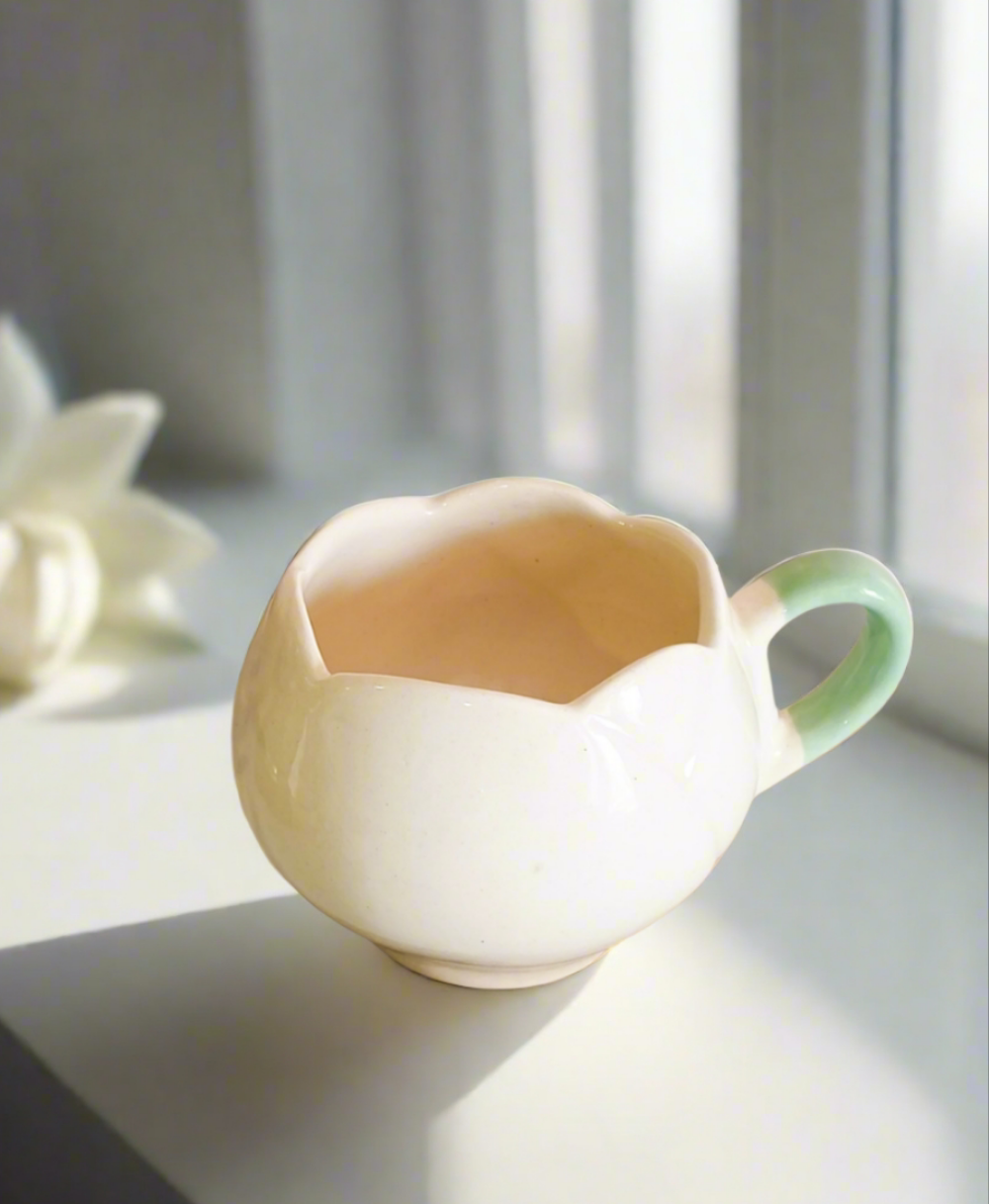 White Tulip shape Mug