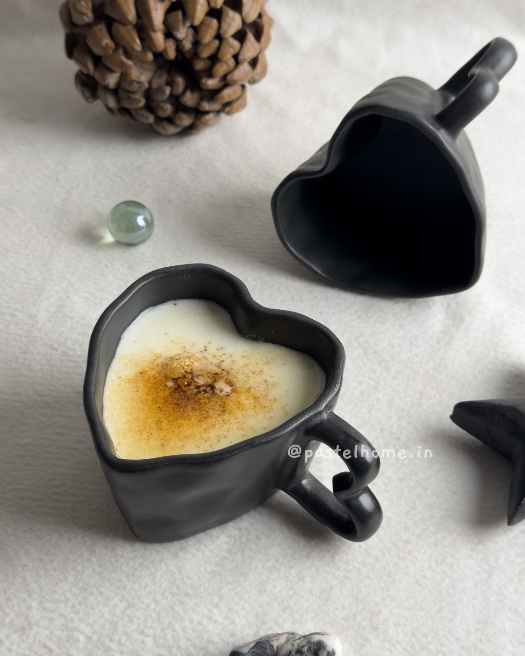 Heart Shaped Mug - Black