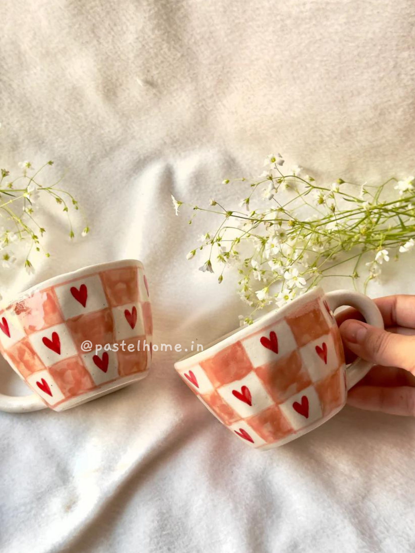 Checkered Heart Mug