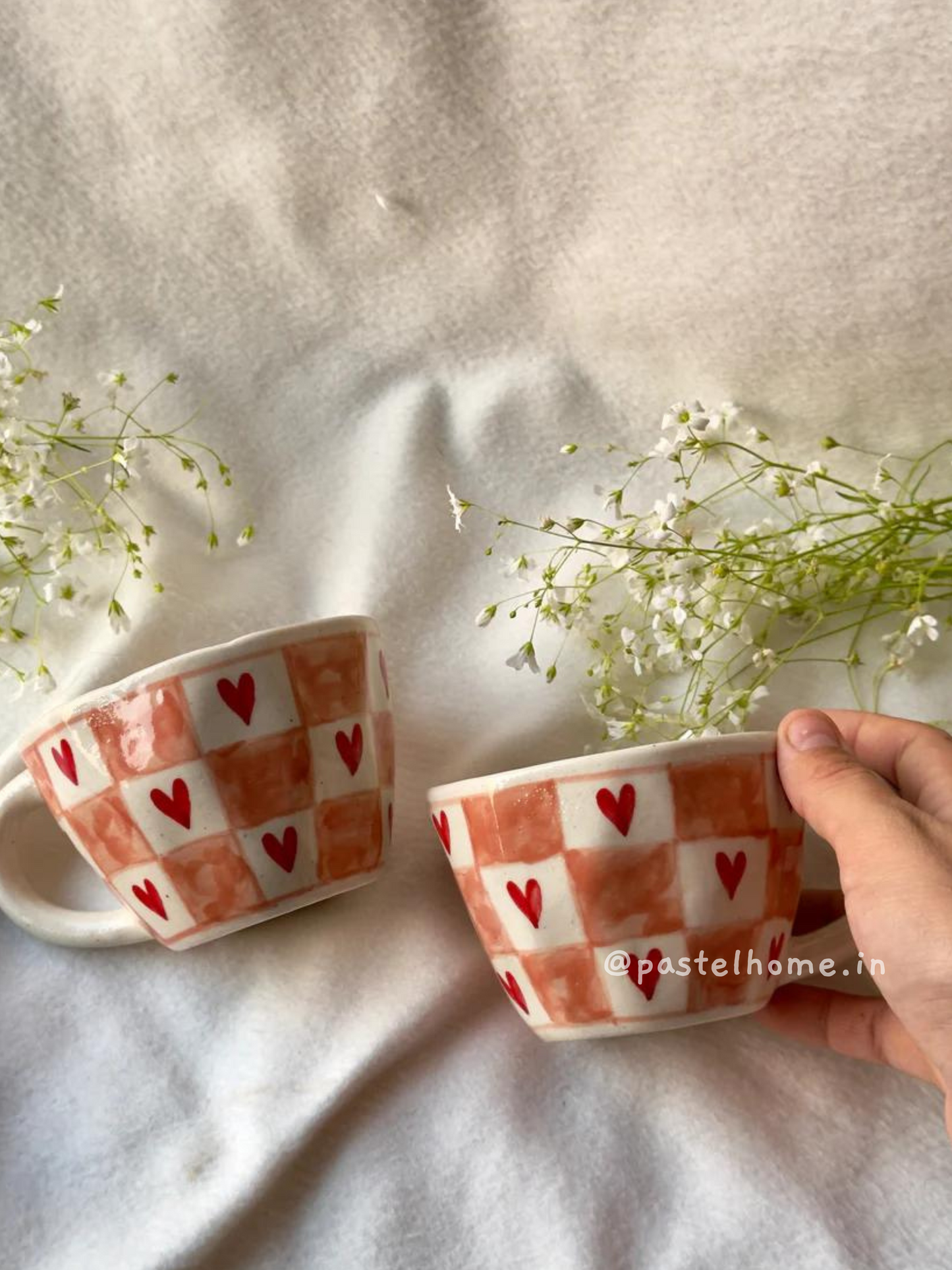 Checkered Heart Mug