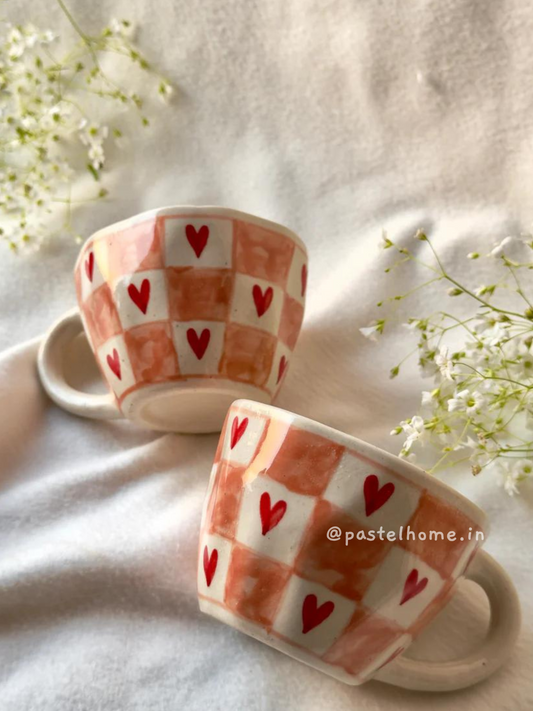 Checkered Heart Mug