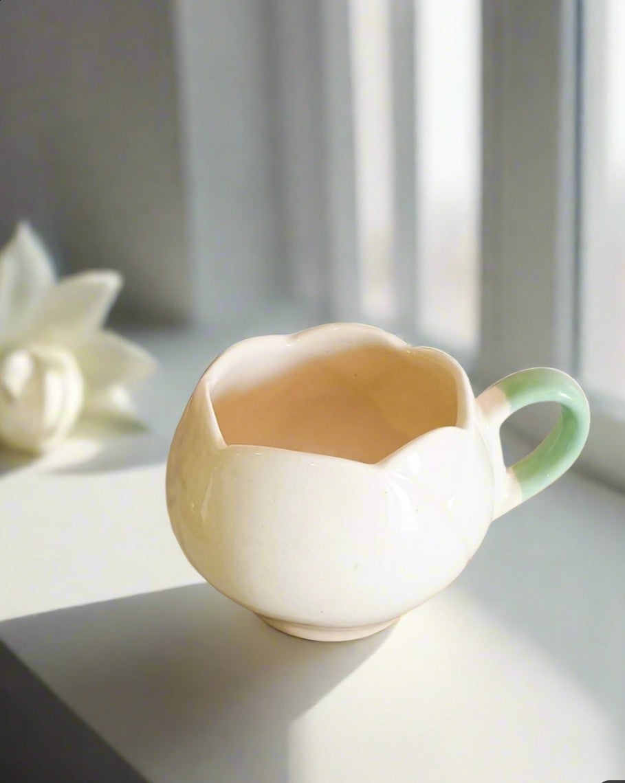 White Tulip shape Mug