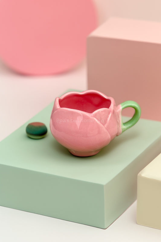 Pink Tulip shape Mug