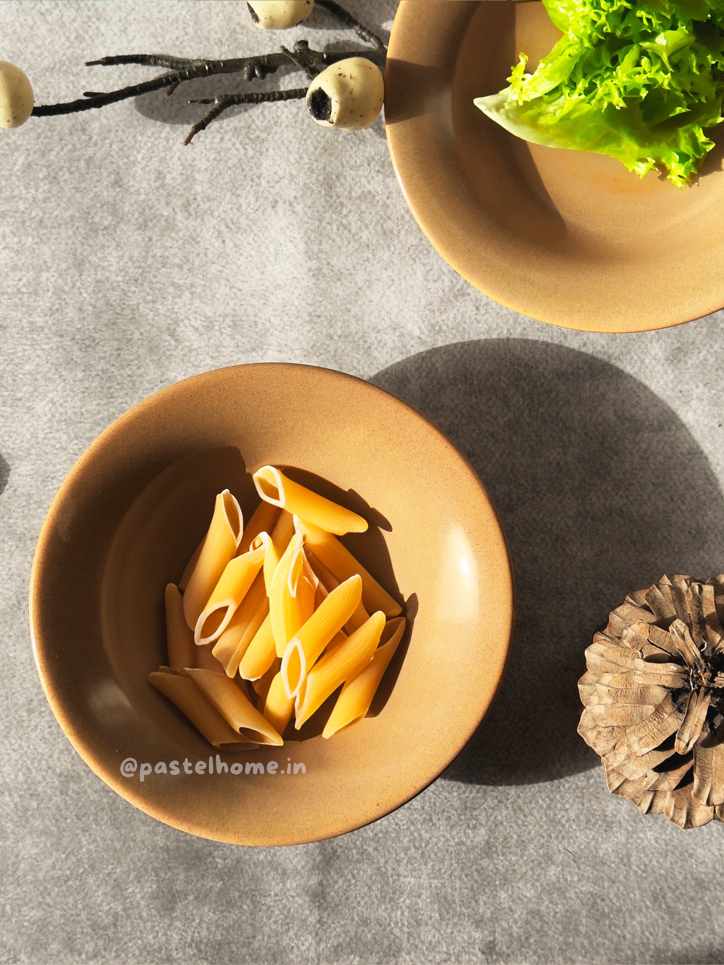 Sand Brown Pasta Plate