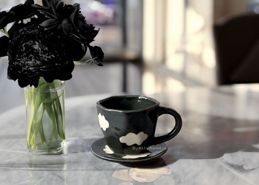 Candy Black Cloud Mug and Plate (Set)