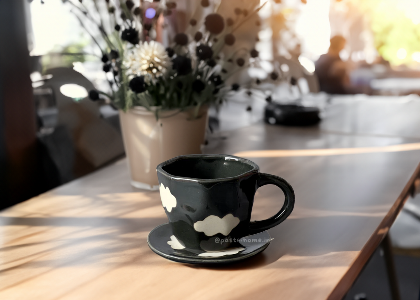 Candy Black Cloud Mug and Plate (Set)