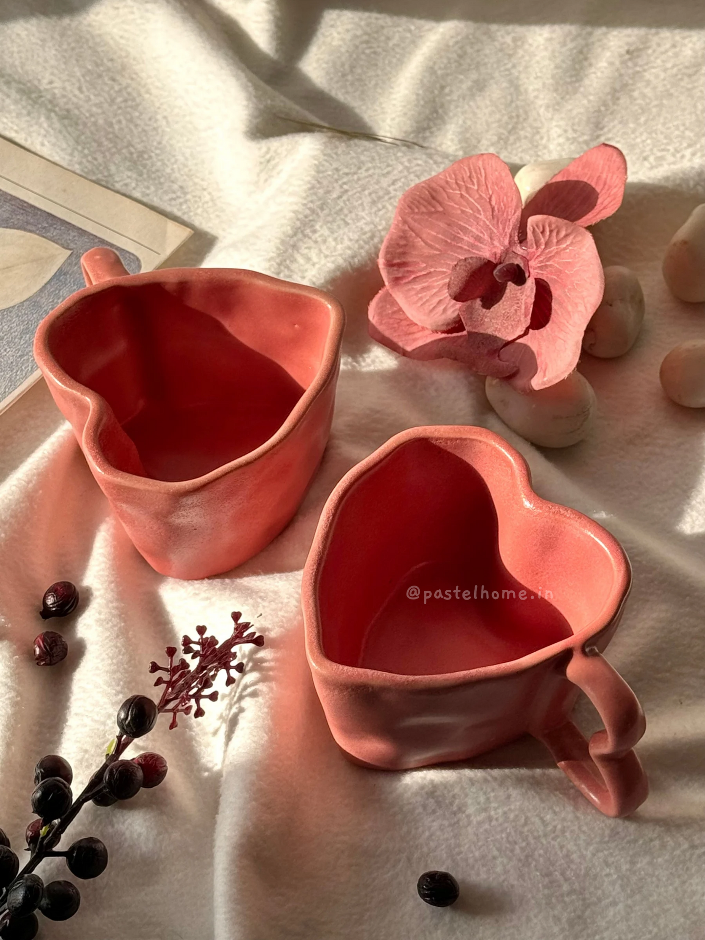 Heart Shaped Mug - Pink