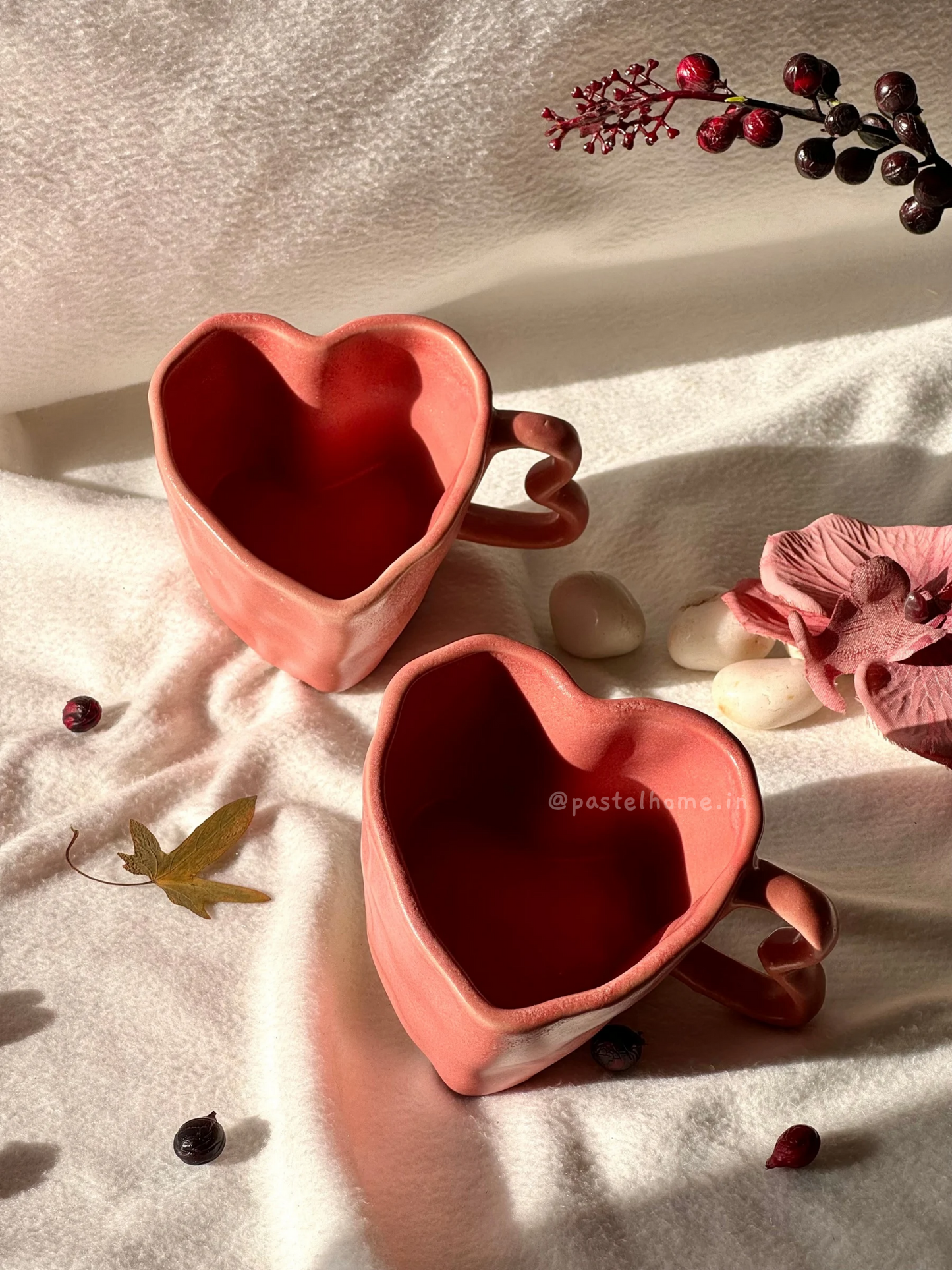 Heart Shaped Mug - Pink