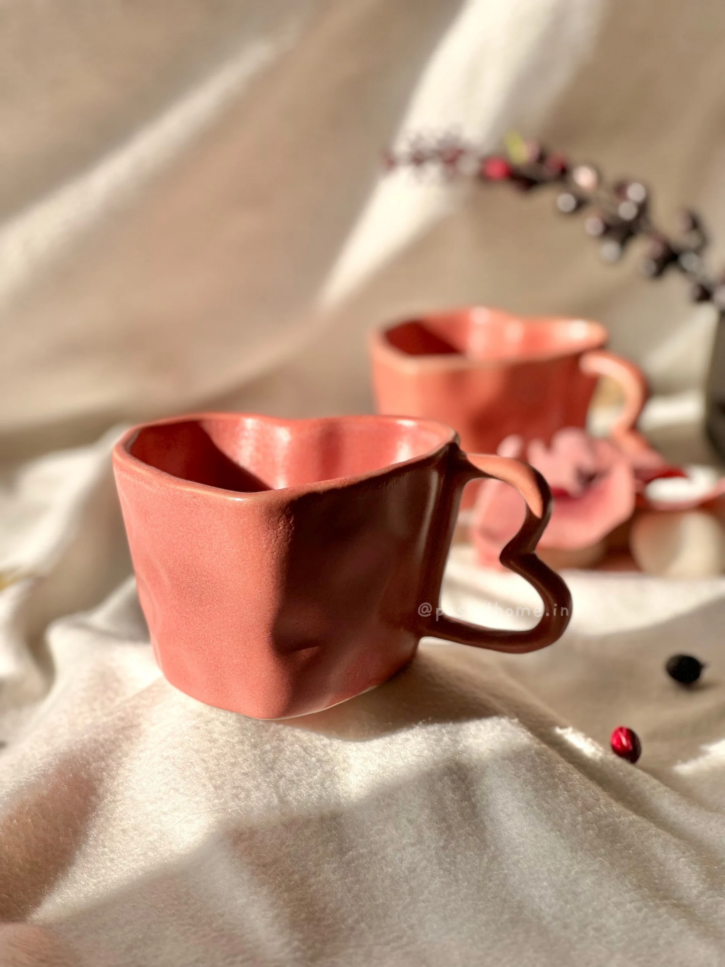 Heart Shaped Mug - Pink