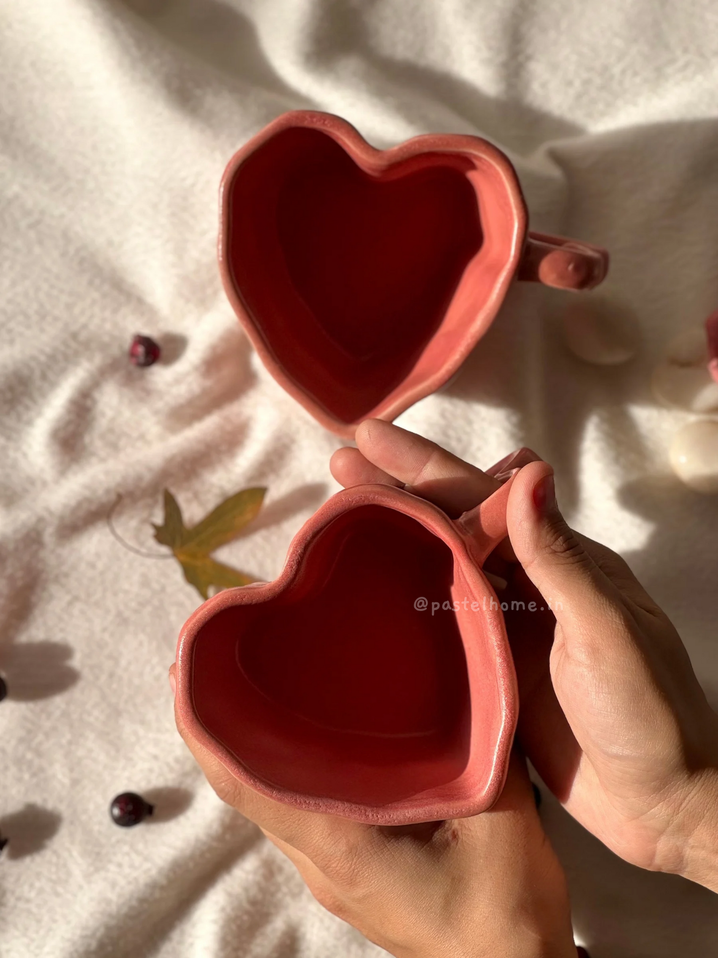 Heart Shaped Mug - Pink