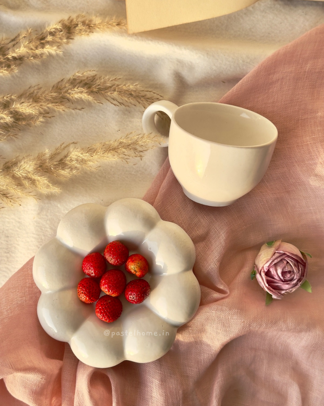 White Bubble Mug & Saucer set