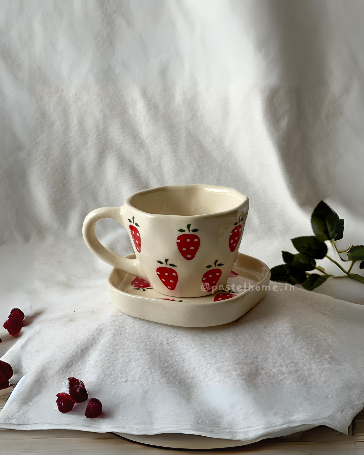 Strawberry Mug and Desert Plate (Set) 🍓