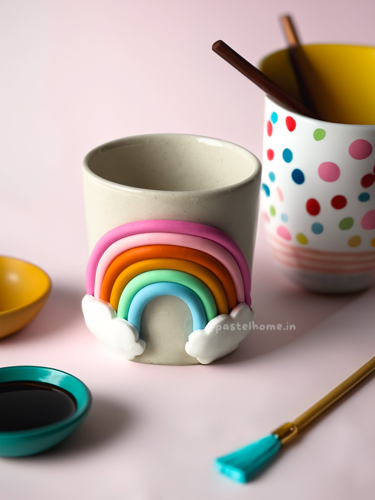 Full Rainbow Ceramic Planter